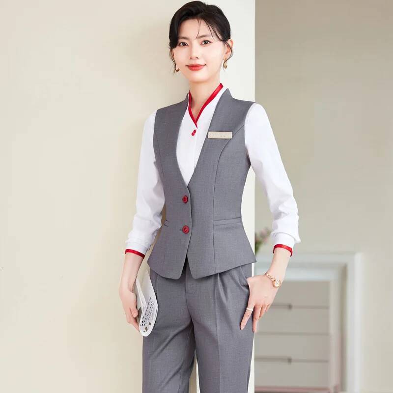 Women'S Formal Wear Pants Suit - プラスサイズ 5XL フォーマルパンツスーツ エレガントスタイル レディース ビジネスワークウェア