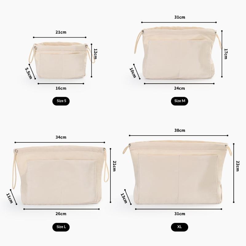 トートバッグオーガナイザーインサート マルチポケット付き 丈 - Structured Handbag Work のレビューと価格