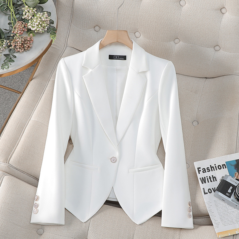 新しいファッション女性フォーマルブレザー女性赤白黒オフィスス - Women Formal Wear Office のレビューと価格