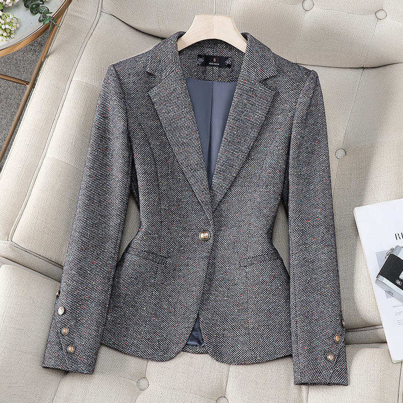 オフィスレディースブレザー女性ジャケット長袖シングルボタン女 - Women Formal Wear Office のレビューと価格