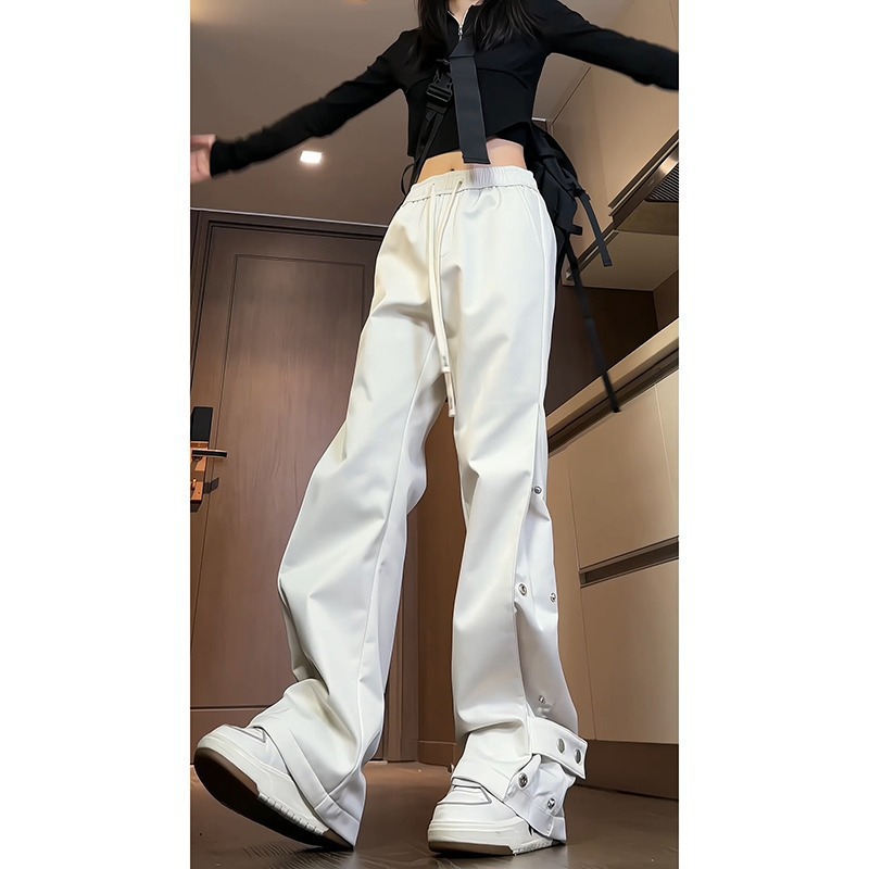 ワイドレッグパンツ Y2K レディース 秋 ニット リブ編み - Tailored Trouser Wide のレビューと価格