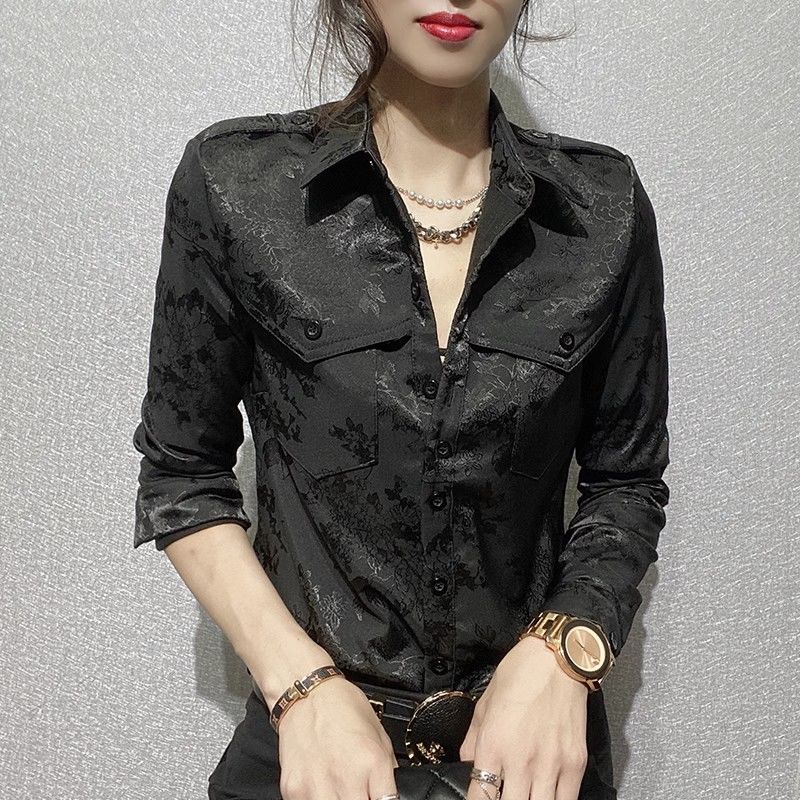 女性トップス春と秋のフル長袖女性のシャツブラウスオフィス服着 - Women Formal Wear Office のレビューと価格