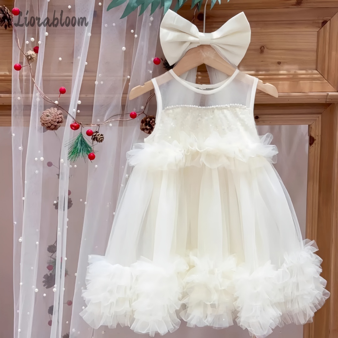 女の子用チュールガウン レイヤードスカートデザイン フラワー - Formal Women'S Wear のレビューと価格