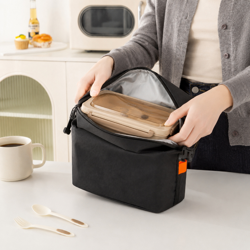 再利用可能な断熱ランチバッグポータブルサーマルクーラー弁当ト - Structured Handbag Work のレビューと価格