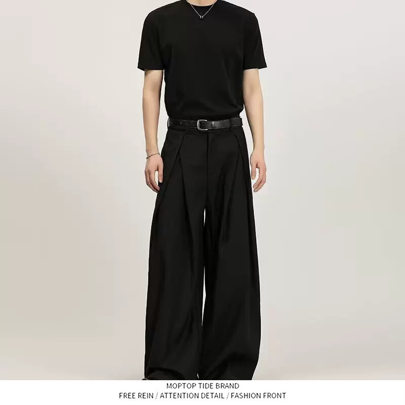 レトロなワイドレッグスーツパンツ、プリーツ入り、3D仕立て、 - Tailored Trouser Wide のレビューと価格