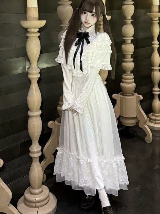 半袖リボンレースドレス ホワイト スリム マキシスカート ス - Formal Women'S Wear のレビューと価格