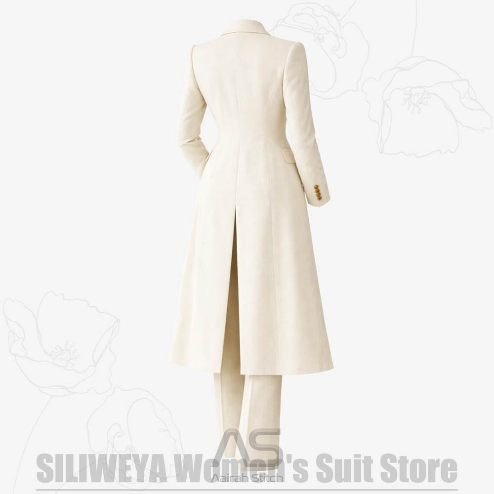 レディーススーツ 3ピース ダブルブレスト ロングコート ベ - Women'S Formal Wear Pants Suit のレビューと価格