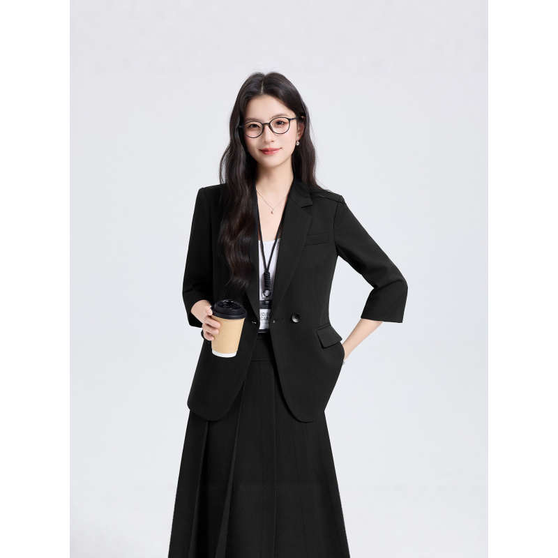 ネイビーブルーの女性用スーツセット、春と秋用、新しいプロフェ - Women'S Formal Wear Pants Suit のレビューと価格
