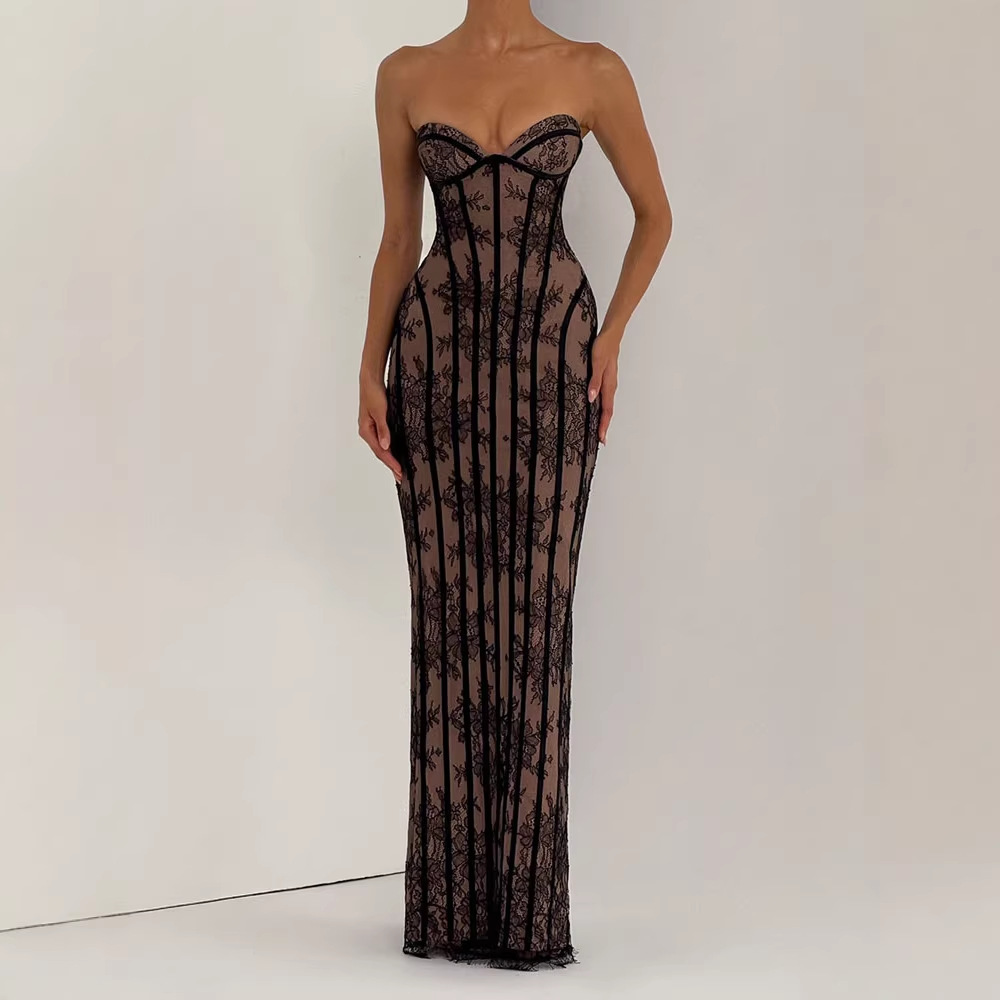 ストラップレスボディコンマキシドレス レディース 2026  - Formal Women'S Wear のレビューと価格