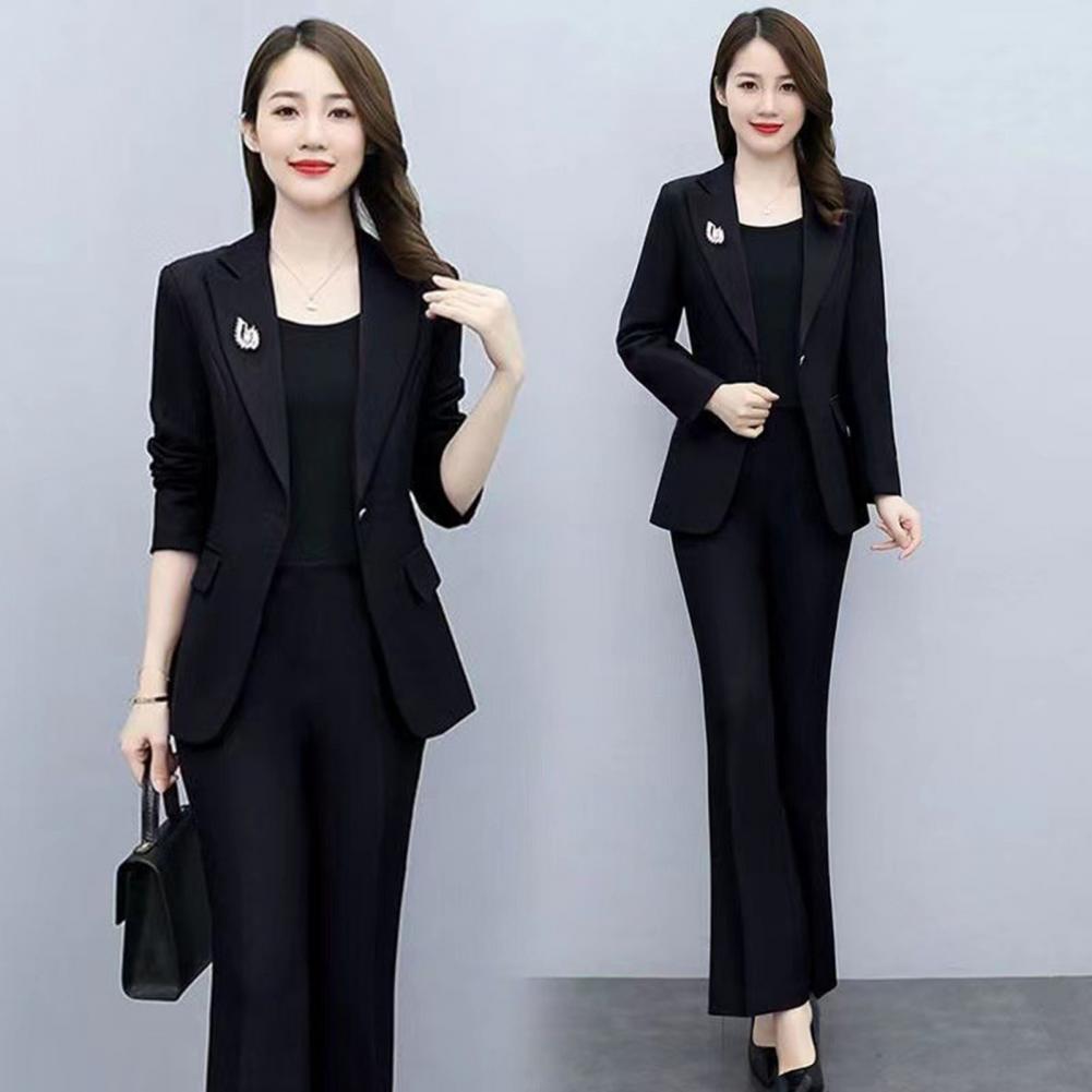 2点セット レディースフォーマルコートパンツセット 襟付き長 - Women'S Formal Wear Pants Suit のレビューと価格